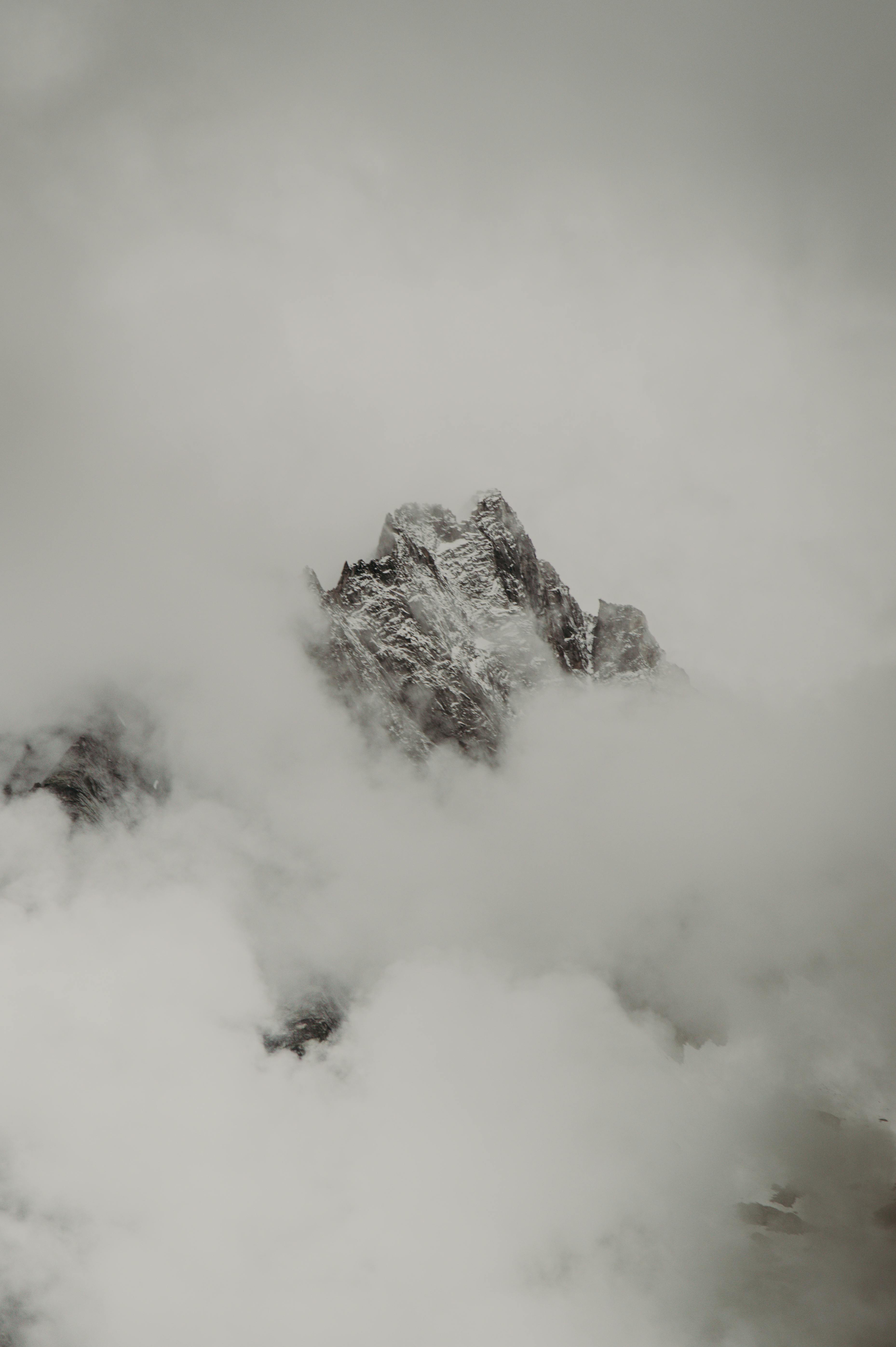 Snowy mountain landscape background